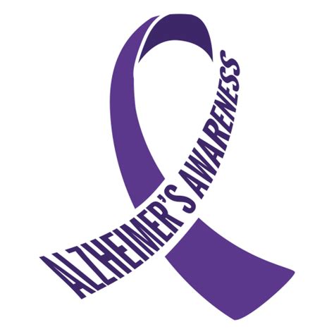 Alzheimer's awareness ribbon loop badge sticker - Transparent PNG & SVG vector file