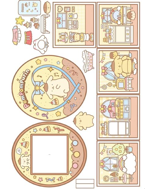 ポムポムプリン 🍮 (Pompompurin) paper craft in 2023 | Paper toys template ...