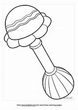 Free Baby Rattle Coloring Page  Printables Kidadl sketch template