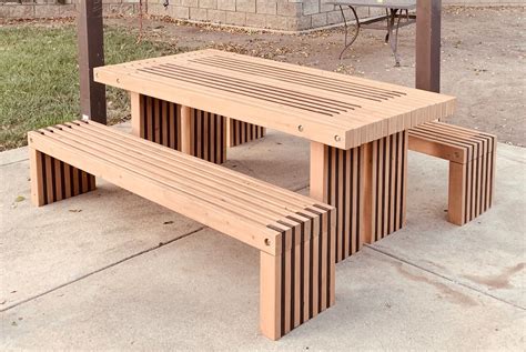 Simple Picnic Table Plans 2x4 Outdoor Furniture DIY, Easy to Build ...