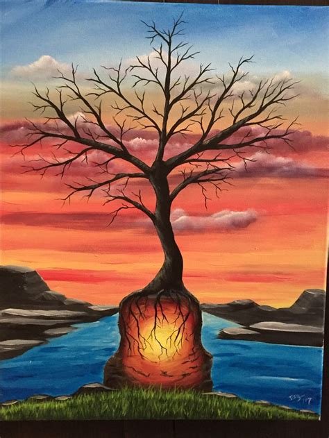 Tree of life acrylic on canvas | Tree of life painting, Acrylic ...