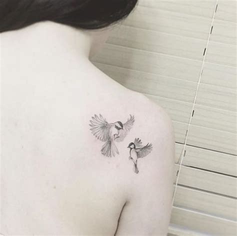 Pin on T a t t o o s ️ | Bird shoulder tattoos, Two birds tattoo, Small shoulder tattoos