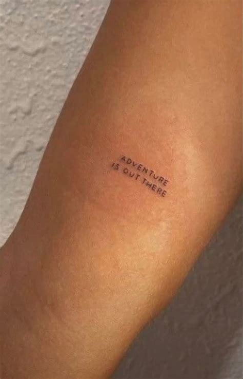 adventure is out there tattoo in 2024 | Tattoo word fonts, Tattoo writing fonts, Word tattoos