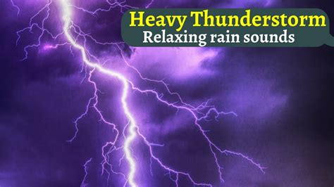 Heavy Thunderstorm sound || Relaxing rain, thunder for sleep-HD nature ...