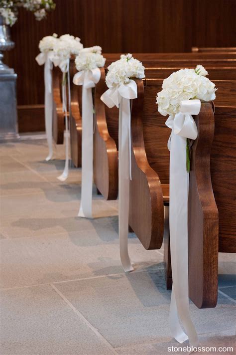 Pew decorations, Our Lady of Mercy Chapel, Newport, RI Catholic Weddings, Newport Ch… | Wedding ...