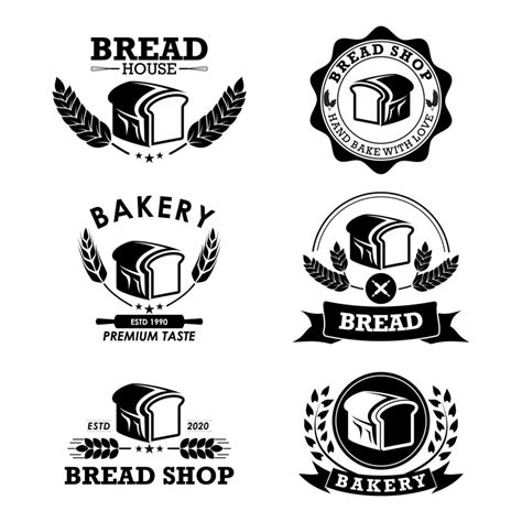 Bakery and bread logo set 701845 Vector Art at Vecteezy