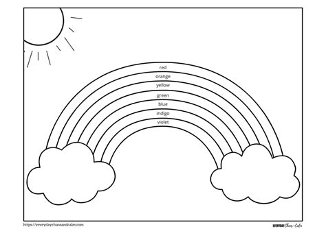 Free Printable Rainbow Coloring Pages