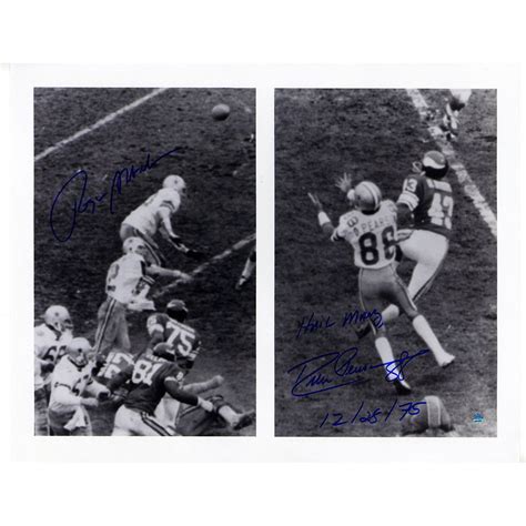 Roger Staubach/Drew Pearson Dual Signed 'Hail Mary' 16x20 Photo w/ "Hail Mary 12/28/75" Insc By ...