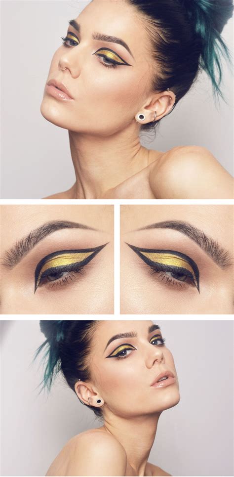 TODAYS LOOK | LIQUID GOLD | High fashion makeup, Eye makeup, Queen makeup