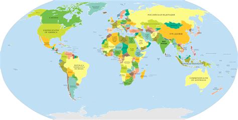 World - Politics • Map • PopulationData.net
