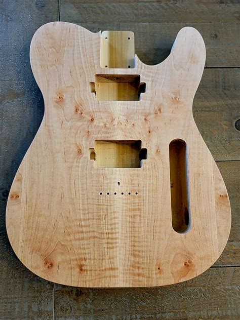 T-Style Guitar Body, Maple Top, HH | Reverb