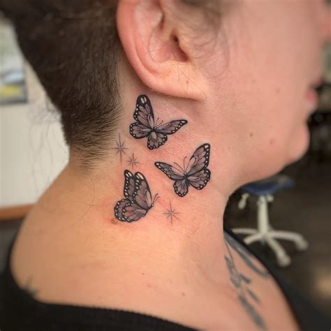 25 Cool Butterfly Neck Tattoo Ideas for Men & Women in 2023