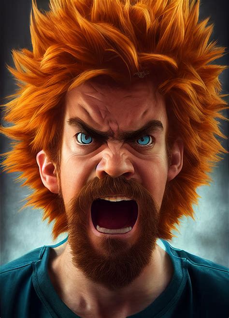 Angry Shaggy from Scooby doo as Super Sayan photorealistic 2487e1a8 a811 48eb 8b8b 24 Painting ...