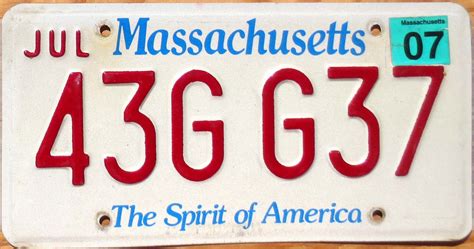 2007 Massachusetts vg- | Automobile License Plate Store: Collectible ...