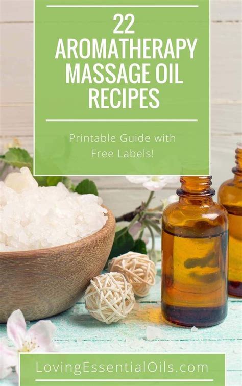 22 Aromatherapy Massage Oils - Free Recipe Guide | Aromatherapy recipes, Massage oil, Essential ...