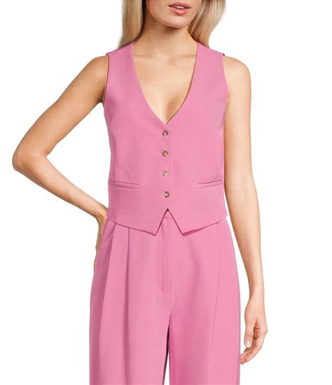 GB Button Front Vest | Dillard's