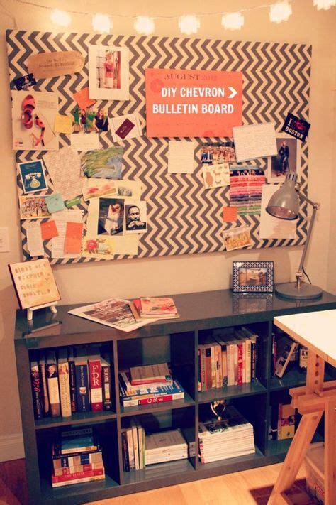 20+ Smart Cork Board Ideas for Walls in Office or Bedroom, It's so Cute! | Diy, Chevron bulletin ...