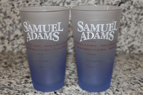 Sam Samuel Adams Frosted Pint Glasses Set of Two 2 Americas World Class ...