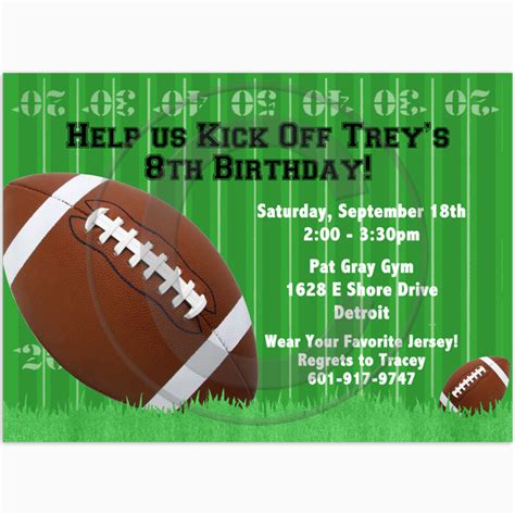 Free Printable Football Invitations for Birthday Party | BirthdayBuzz