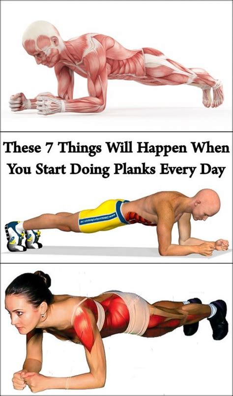 7 Things That Happen When You Do Planks Every Day | Plank workout, Workout challenge, Exercise