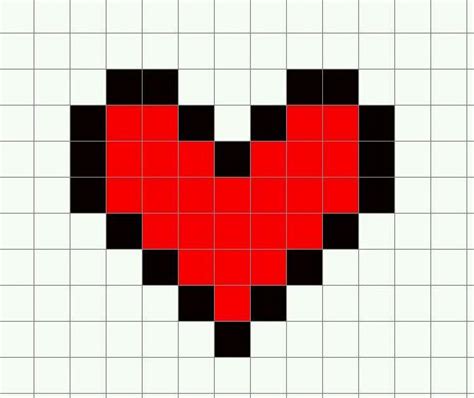 Minecraft template: Heart by EMOxDmon on DeviantArt