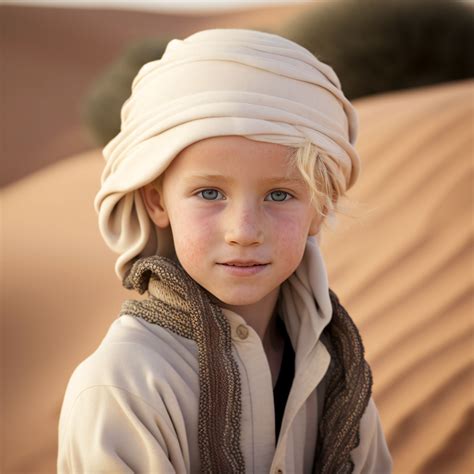 Free image: Portrait of a boy in the Sahara desert - Premium Free AI ...