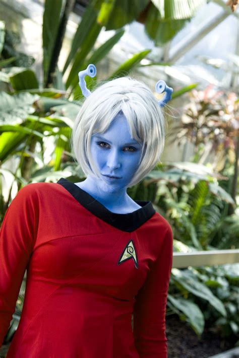 Red Shirt Andorian cosplay | Star trek costume, Star trek cosplay, Star ...