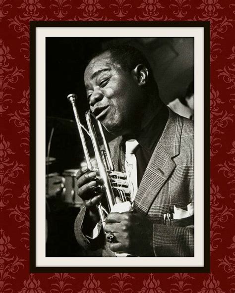 Jazz art, Framed photograph, Vintage photograph of Louis Armstrong ...