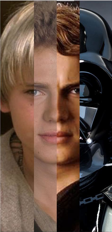 The evolution of darth vader, the faces of anakin skywalker | Star wars awesome, Star wars film ...