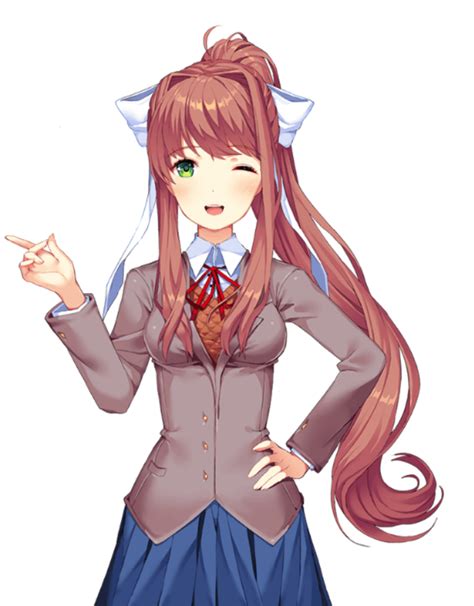 Winking Monika! : r/DDLC