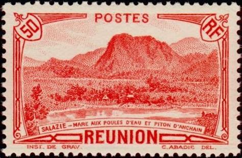 Stamp: Salazie: peak of Anchain (French Colonies 1933) - TouchStamps