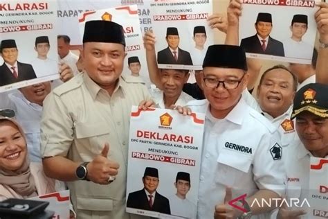 Gerindra Bogor deklarasi dukung Gibran dampingi Prabowo di Pilpres - ANTARA News Megapolitan