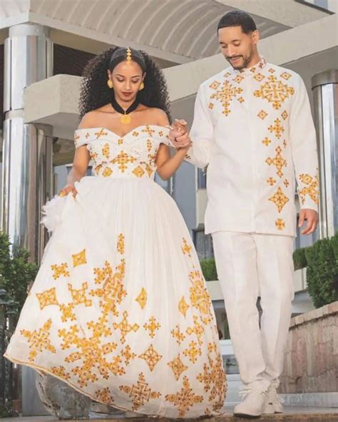 Couples' Habesha Wedding Cloth Habesha Wedding Dress Couples' Habesha ...