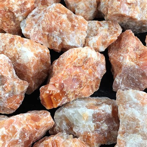 Raw Orange Calcite Crystal Rough Chakra Minerals Crystal Healing A+