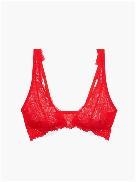 Romantic Corded Lace Front-Closure Bralette in Red | SAVAGE X FENTY