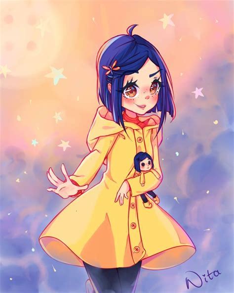 a fofa Coraline ^-^ | Coraline jones, Desenhos kawaii, Ilustrações de desenhos animados