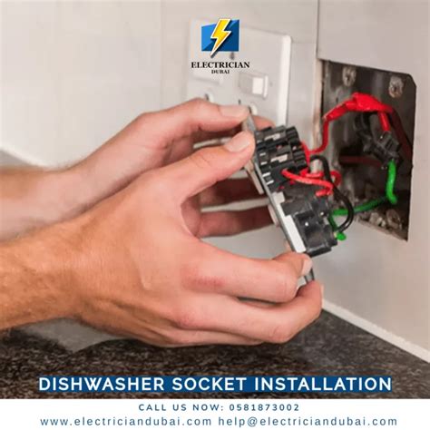 Dishwasher Socket Installation - 0581873002 | Electrician Dubai | كهربائي دبي