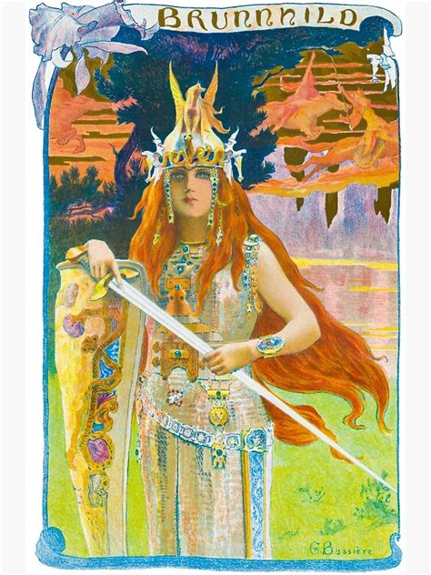 "Brunhilde Brunhild Brunhilda (1899) by Gaston Bussière Antique Print ...