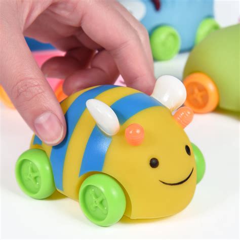 Pull Back Cars - Set of 6 PCs Animal Vehicles, Soft & Sturdy Push and Go Toys - Ages 18 Months ...