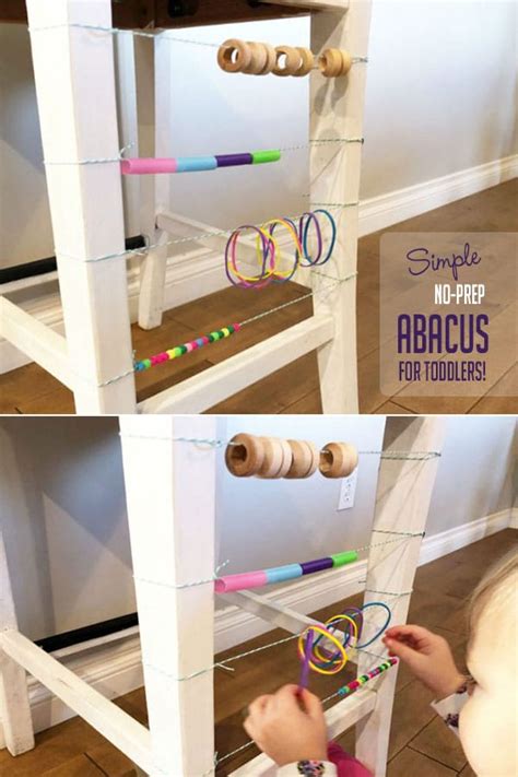 Simple No Prep Customizable DIY Abacus For Toddlers | HOAWG