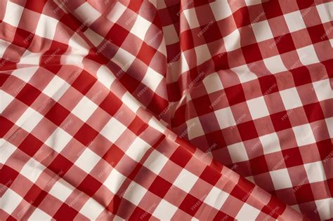 Premium Photo | A red and white checkered tablecloth