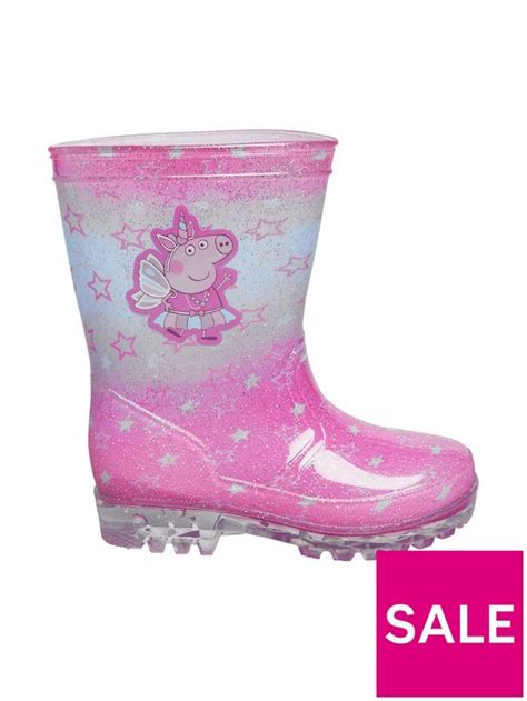 Peppa Pig Fairy Glitter Wellies - Pink | very.co.uk