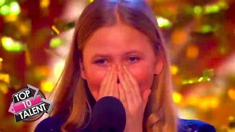 TOP TEN GOLDEN BUZZER KID SINGERS! Auditions From America's Got Talent & Britains Got Talent ...