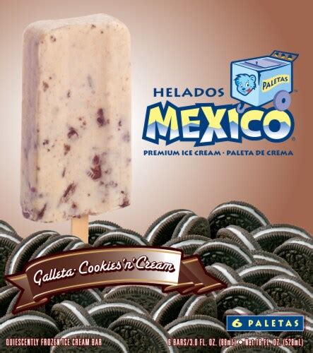 Helados Mexico Cookies & Cream Ice Cream Bars, 6 ct - Kroger