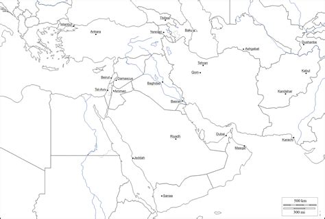 9 Free Detailed Printable Blank Map of Asia Template in PDF | World Map With Countries