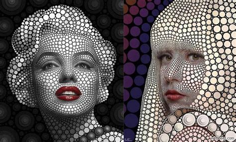 20 Celebrity Portraits Created by Circles - Digital Circlism by Ben Heine