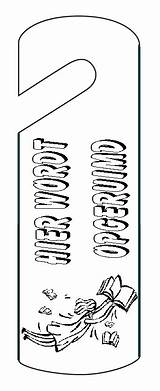 Kleurplaat Deurhangers » Animaatjesnl sketch template