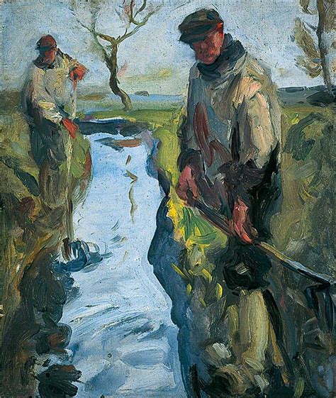 'Two Men Clearing Banks' (ca.1913-28) by Harry Becker | Art uk, British art, Art history