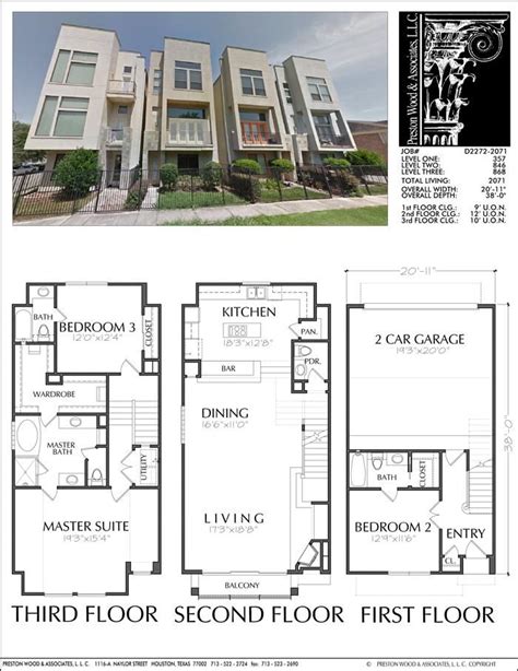 Townhouse Floor Plans | New Brownstone Floor Plan | Town Home Designers