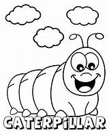 Caterpillar coloring page For Kids sketch template
